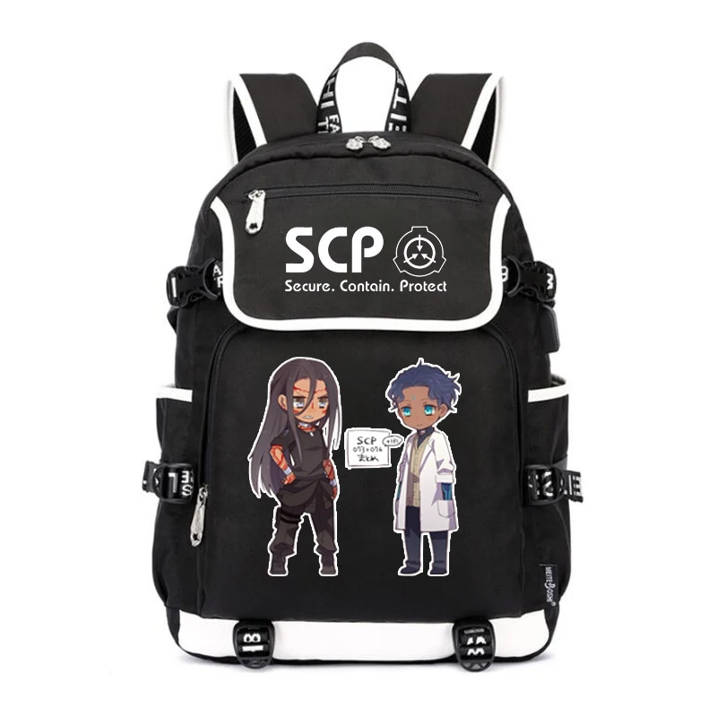 

SCP procedimientos especiales de contención base mochila USB bolsa de libros luminosos para estudiantes Mochila De estudiante bolsa de viaje