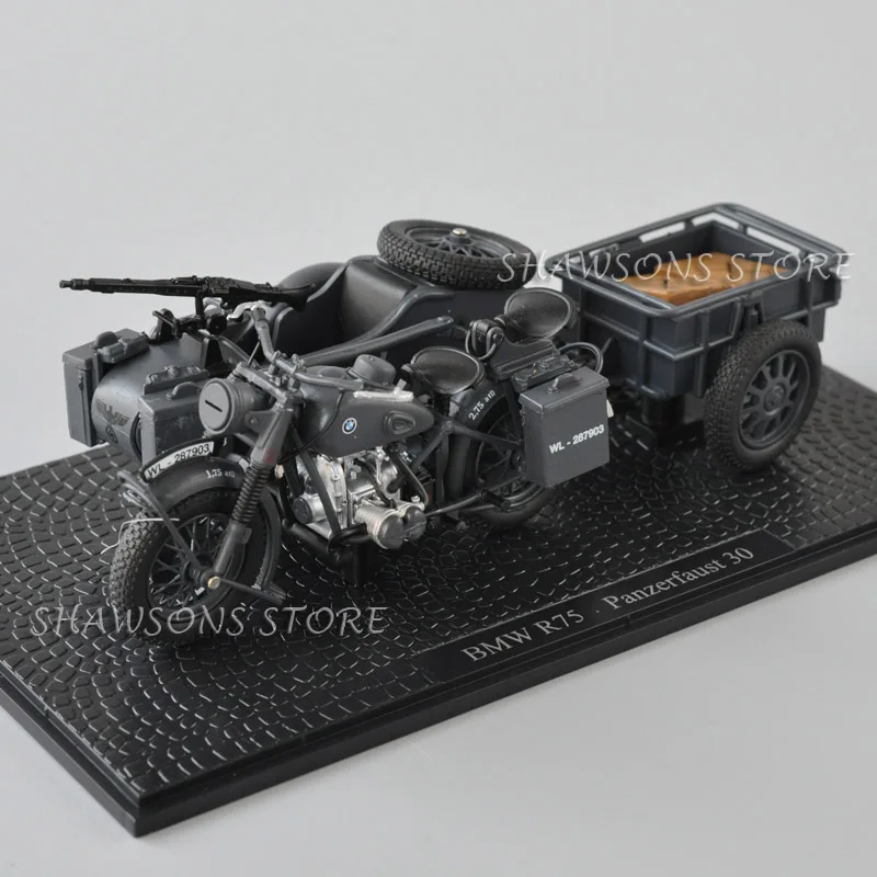 Коллекция литых под давлением военных моделей в масштабе 1:24 SS18 R75 Panzerfaust 30 сидекар