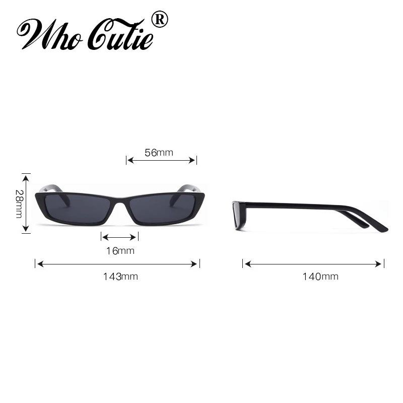 Narrow Sun Glasses Retro Skinny Shades