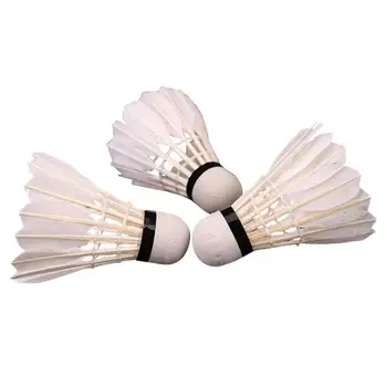 

3 Pcs Shuttlecock Skillful Manufacture 3pcs/lot Goose Feather Badminton Shuttlecocks Durable Training Badminton Balls