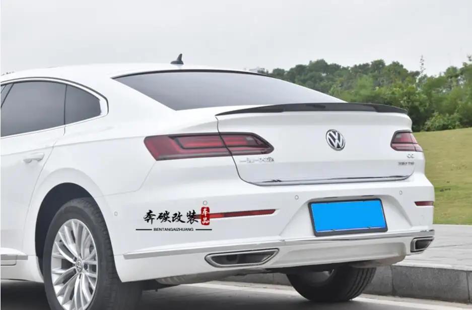 Углеродное волокно заднее крыло багажника выступ Спойлеры подходит для 19 Volkswagen VW CC