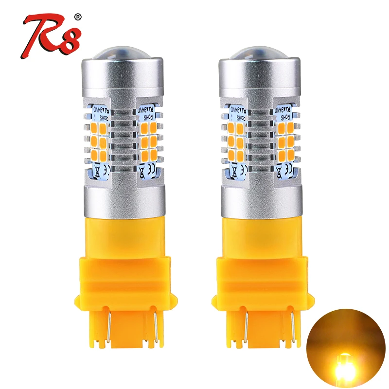 2x T25 3157 W21/5 Вт 7443 PY21W Автомобильный светодиодный сигнальный светильник лампа задних фонарей, фонарей указателей повтора и резервного копирования стоп-сигнала DRL красный, Белый Янтарь 12V 21SMD
