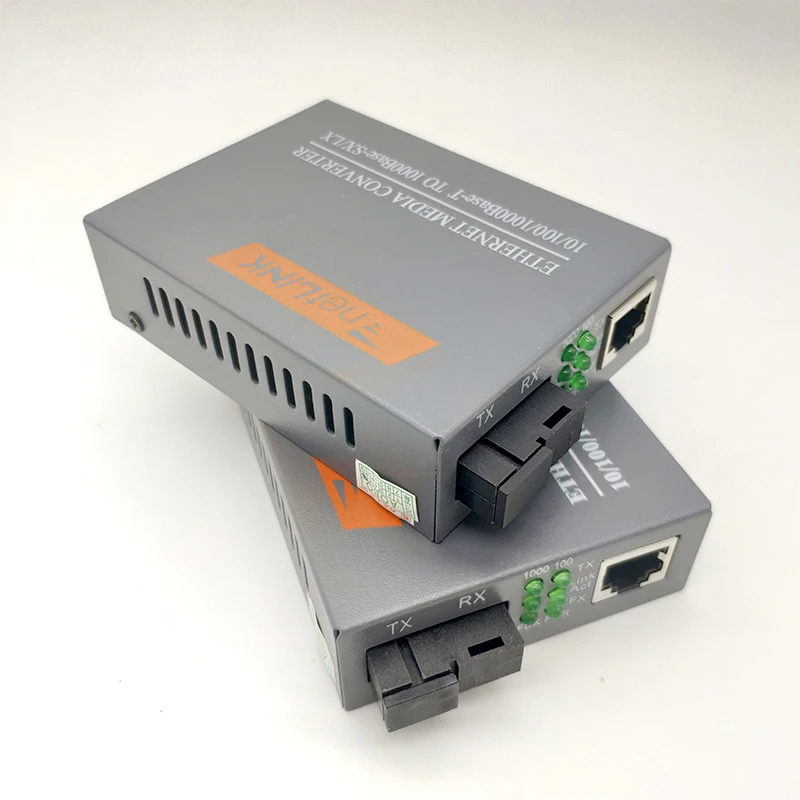 3 пары HTB-GS-03 A/B гигабитный волоконно-оптический медиаконвертер 100/1000 Мбит/с один SC порт 20 км внешний источник питания
