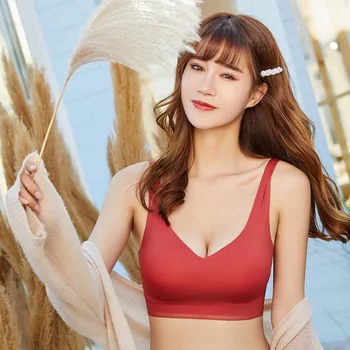 

Thread Viscose Tube Top Lace Beauty Back Sexy Bra Push Up Seemless Girl'S Underwear No Steel Ring Women'S Vest