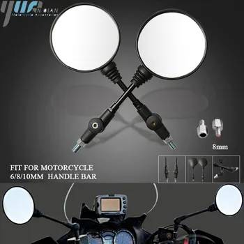 

Universal Motorcycle mirrors Anti-fall Folding Round Mirror Rear View Mirror for KASAWAKI ER-5 ER6N H2 Street ER4N ABS ZRX1200