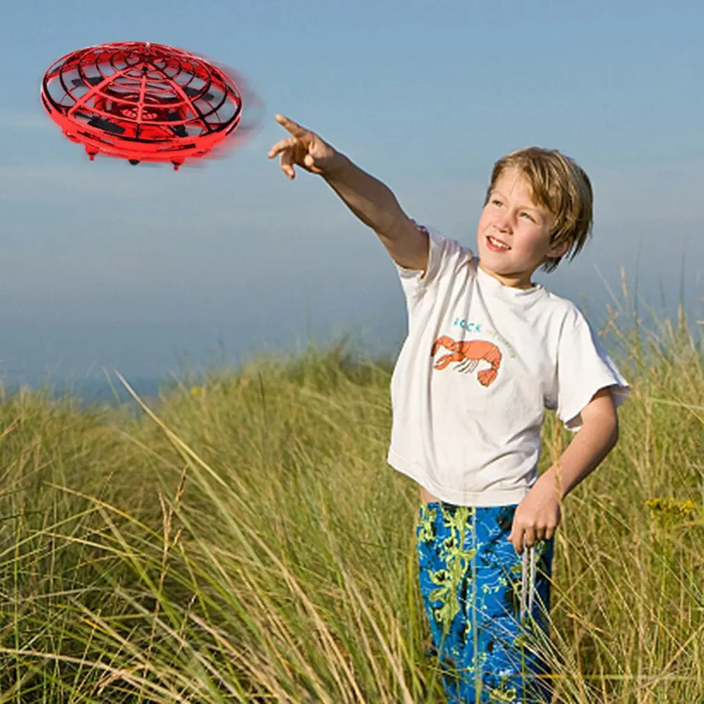 MINI RC Drone with Sensors 2.4G 4CH Quadcopter Gyro Fly Ball Smart No remote control Shatterproof Pocket UFO safe Toys for Kids