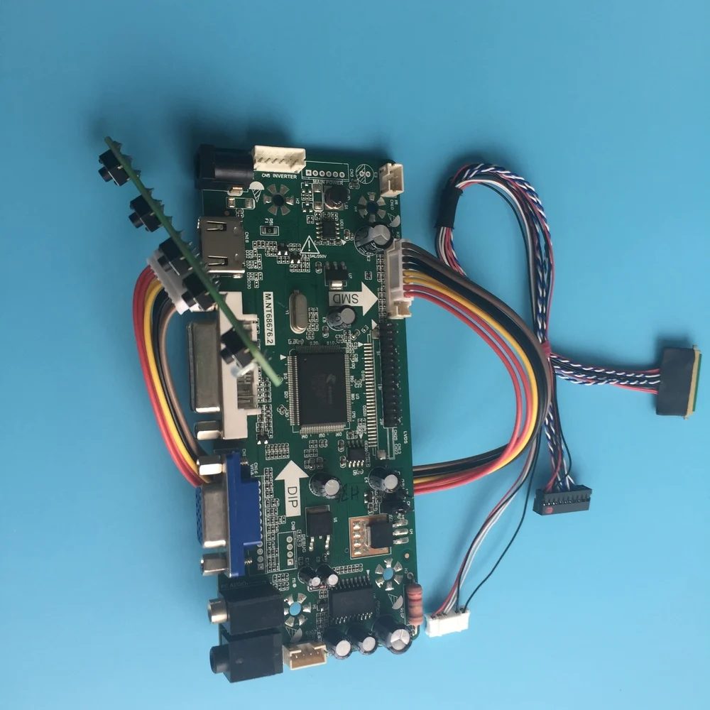 LVDS HDMI DVI VGA светодиодный ЖК-контроллер драйвер платы комплект diy для 40pin HT140WXB/HT156WXB 1366X768 ПАНЕЛЬ дисплей
