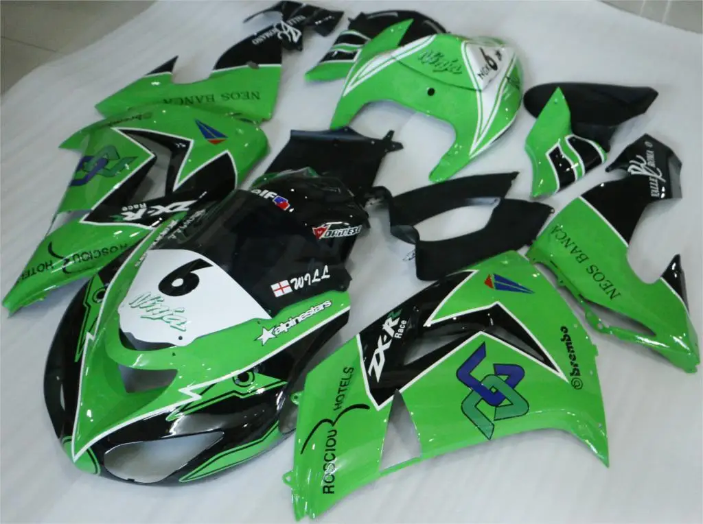 INJECTION mold2 Наборы для тела ниндзя ZX 10r 2006-2007 Пластик Обтекатели ZX10r 2006 зелено-черные Обтекатели ниндзя ZX 10r 2007 - Цвет: INJECTION mold2