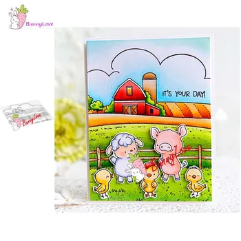 

2020 NEW Farm clear stamps and metal cutting dies for scrapbooking DIY craft decoration soft stamp