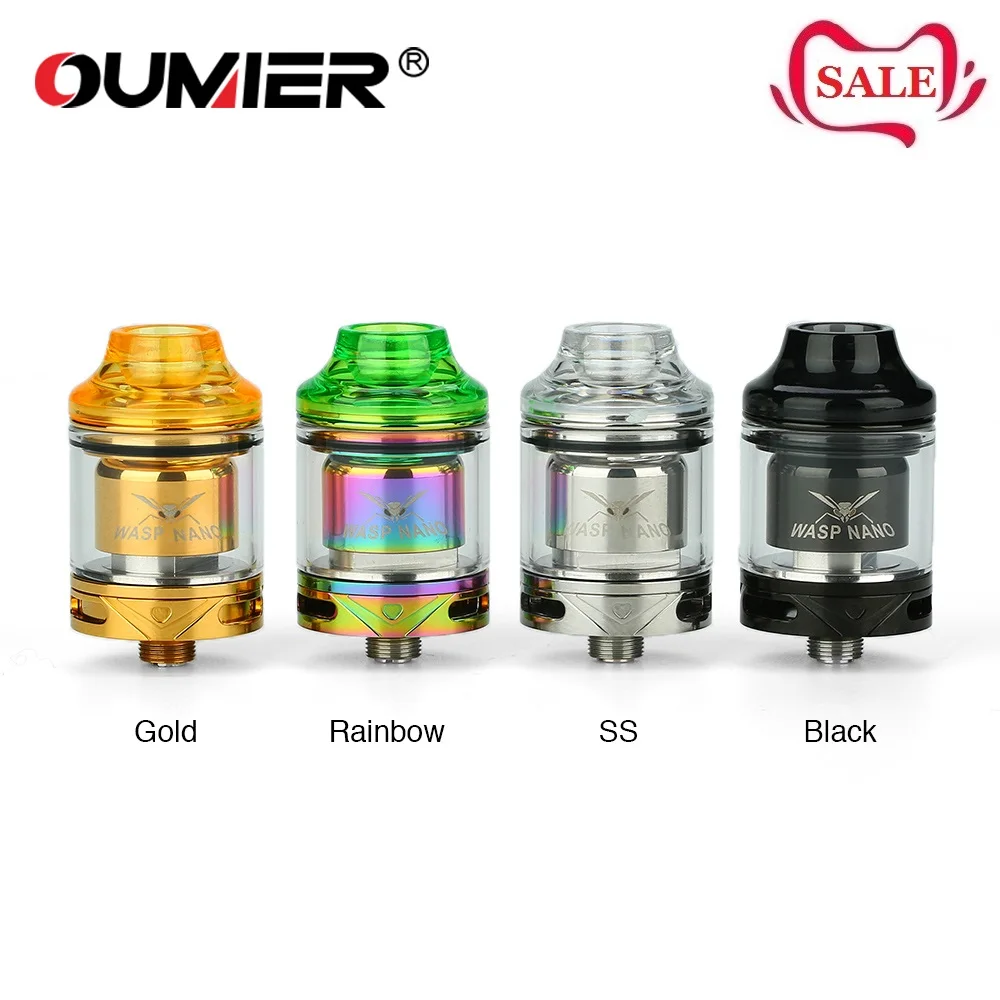Распродажа! Распылитель OUMIER WASP NANO RTA 2 мл атомайзер 23 мм с верхним стержнем PCTG