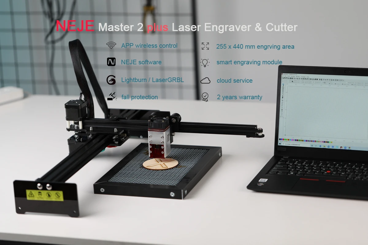 NEJE Master 2s Plus A40640/N40630 CNC Laser Engraving Machine Cutting Wood Cutter Printer APP Wireles Bluetooth Benbox Lightburn wood pellet machine