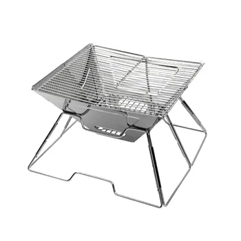 

Outdoor Stainless Steel Barbecue Grills Multi-functional Grill Charcoal Stove Foldable Picnic Or More People Charcoal Stove Barb