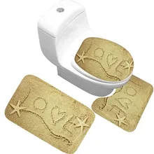 CAMMITEVER 3 шт. любовь Коврик для ванной комнаты Нескользящая стойка для тряпок крышка для унитаза+ набор ковриков для ванной абсорбирующие коврики для ванной комнаты