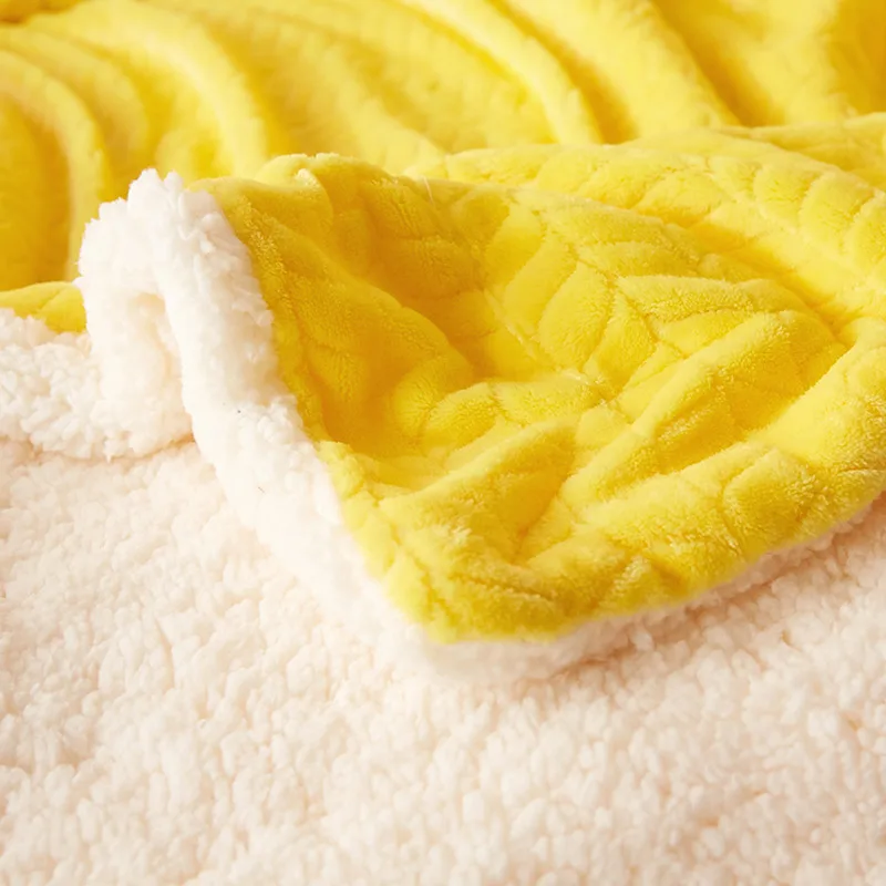 Одеяла из желтого флиса для взрослых толстый теплый домашний чехол весны и зимы