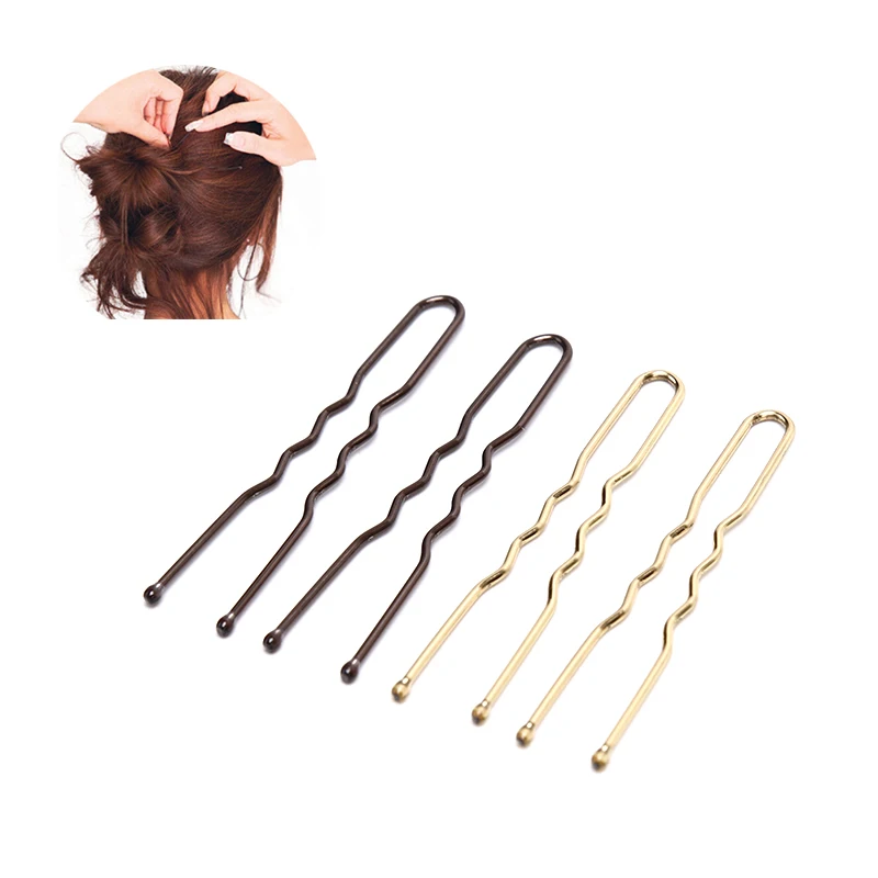 20pcs 5cm U Shape Hair Clips Bobby Pins For Women Girls Bride Hair Styling Accessories Black