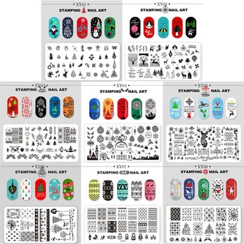 

Lace Flower Animal Nail Stamping Plates Marble Image Stamp Templates Geometric Manicure Printing Stencil Tools