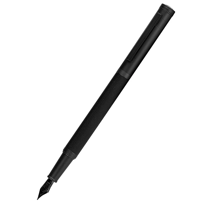 

1Pcs Hongdian 1850 Black Forest Fountain Pen Titanium Black Nib Beautiful Tree Texture Ink Pen Business office learning gift pen