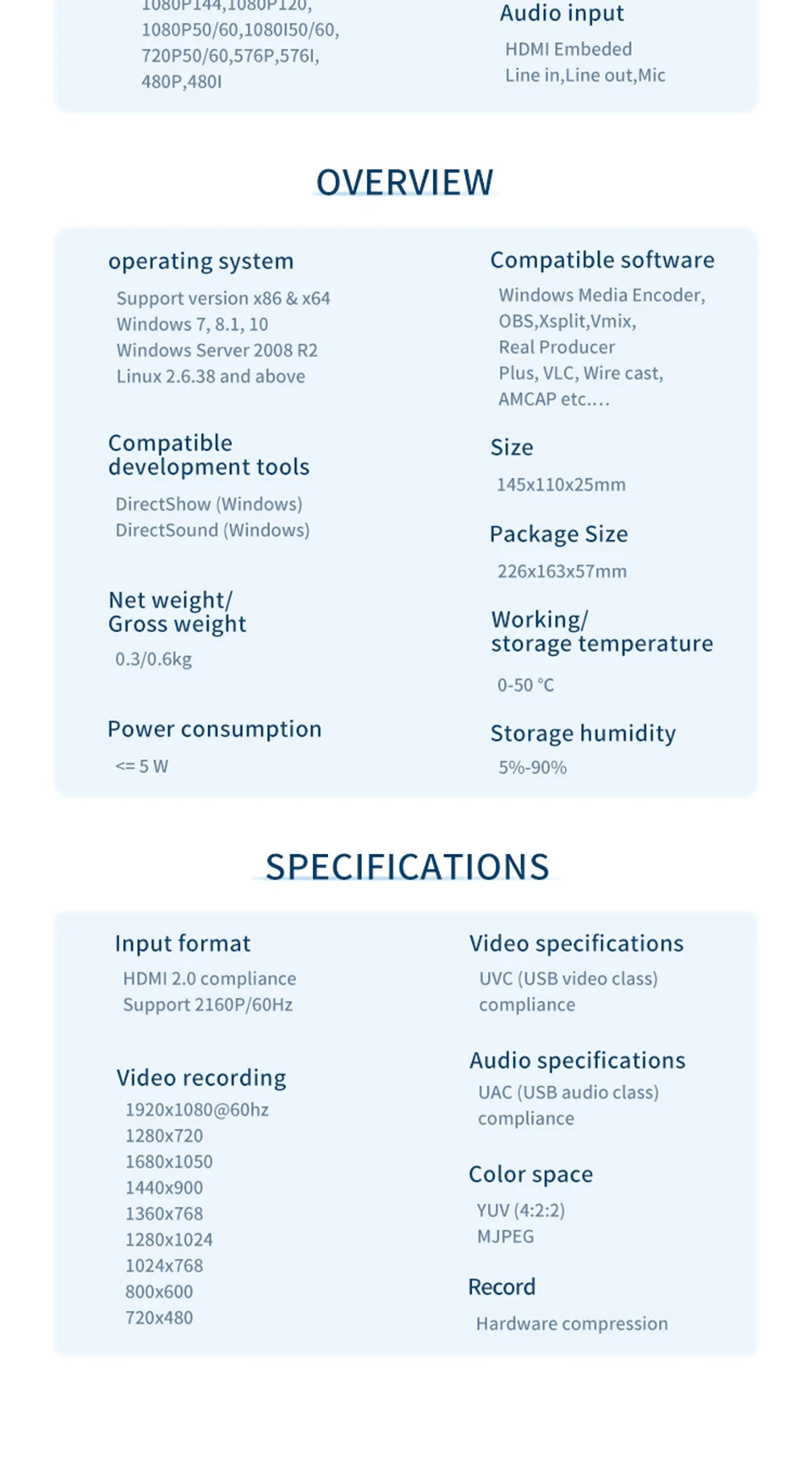Switchable OBS Vmix Zoom Game Streaming Live Broadcaset USB3.0 1080p 144FPS HDMI
