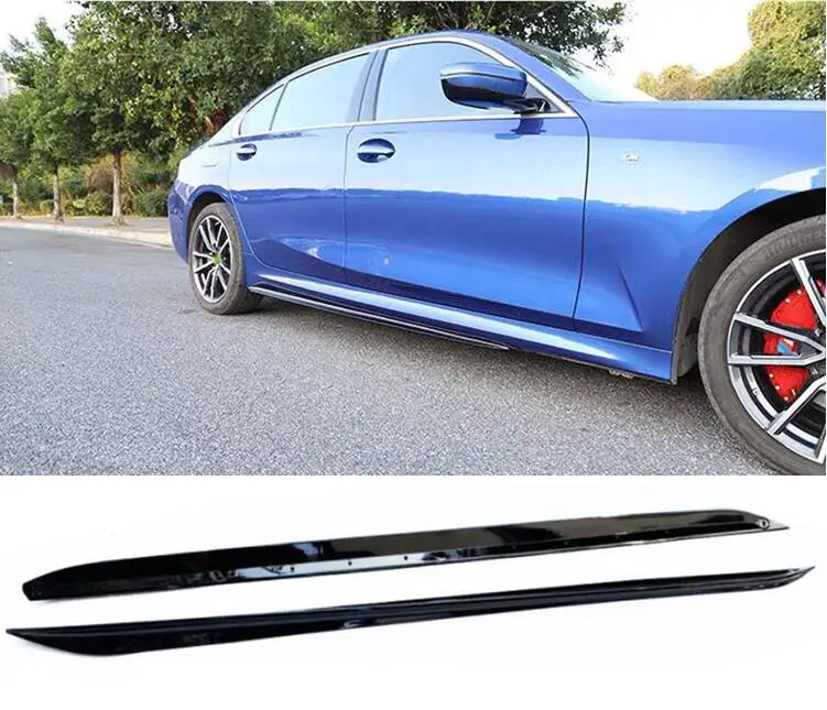 

High Quality ABS Carbon Fiber Side Body Skirts Kit Lip Splitters Cover For BMW 3 Series G20 G28 2019 2020 2021 Year (4 Style)