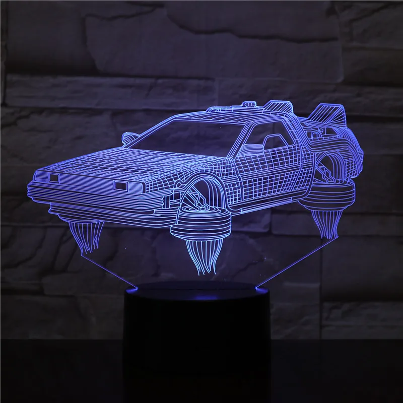 3D лампа Назад в будущее автомобиль новый подарок для кинофанатов яркая основа