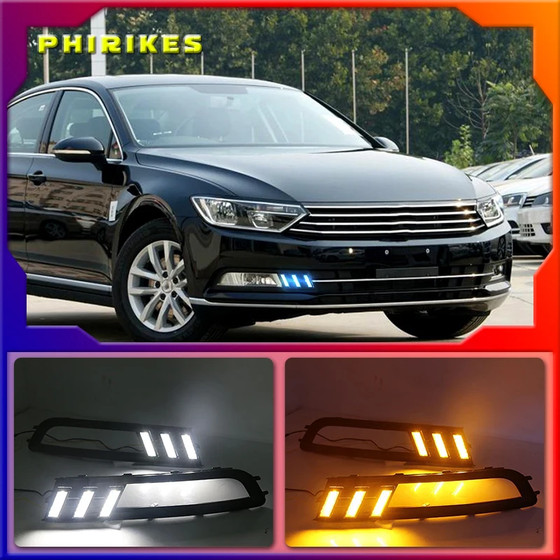 

2pcs For VW Magotan 2017-2019 LED DRL For Magotan led fog lamps daytime running light High brightness guide LED DRL