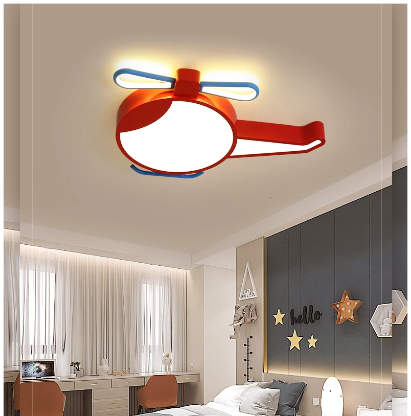 AWSIaiton, современный светодиодный светильник для детской спальни, гостиной, красный, черный, мультяшный светодиодный потолочный светильник для мальчиков и девочек, детская комната