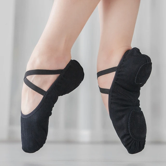 Acheter Chaussures de Ballet en toile à semelle souple pour filles,  pantoufles de danse, chaussures de ballerine pour enfants, chaussures de  danse pour femmes