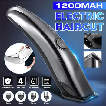 

Professional Home Hair Trimmer Comb Men Rechargeable Electric Hair Cutter Clipper for Barber Oil Head Carving Women Split End