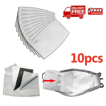 

10X PM2.5 Activated Carbon Filter for Face Cover Replace Breath Insert Anti-dust