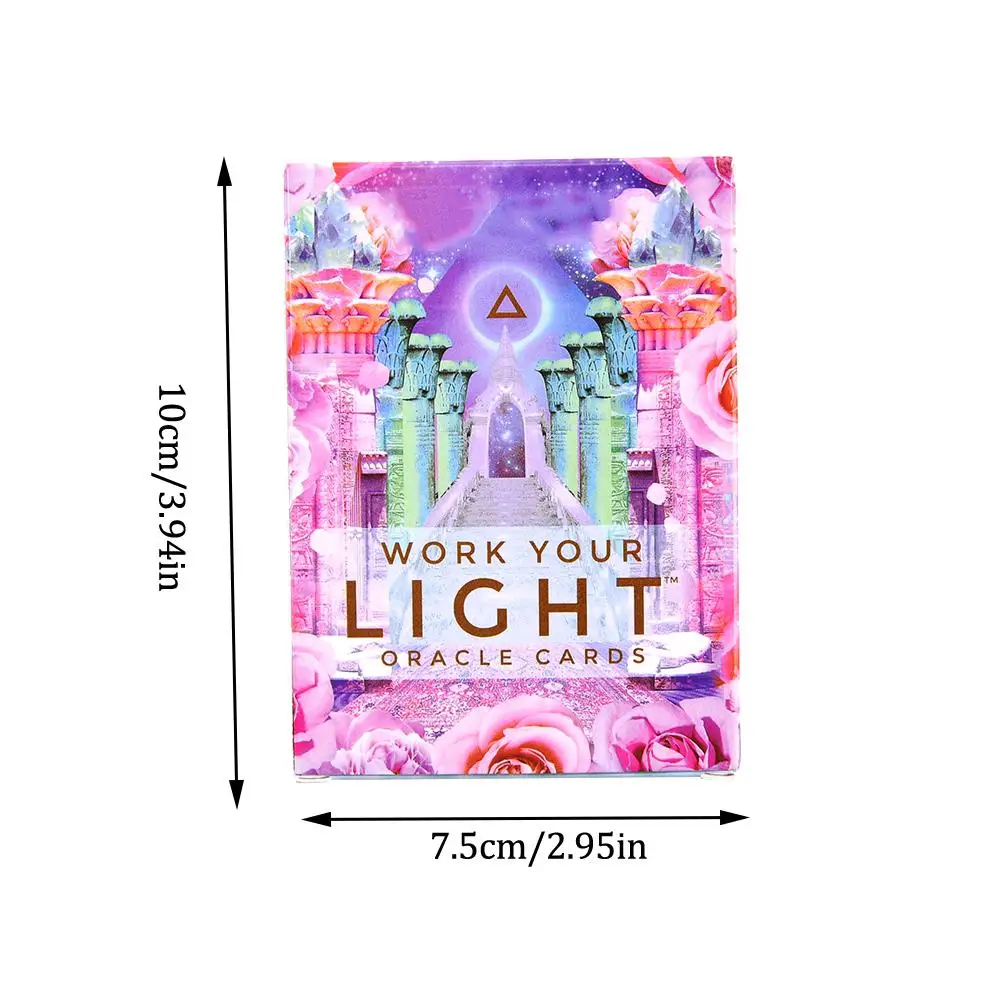 44 Pcs Oracle Tarot Cards Sheets Work Your Light Oracle Card Board Deck Games Palying Cards Game Entertainment