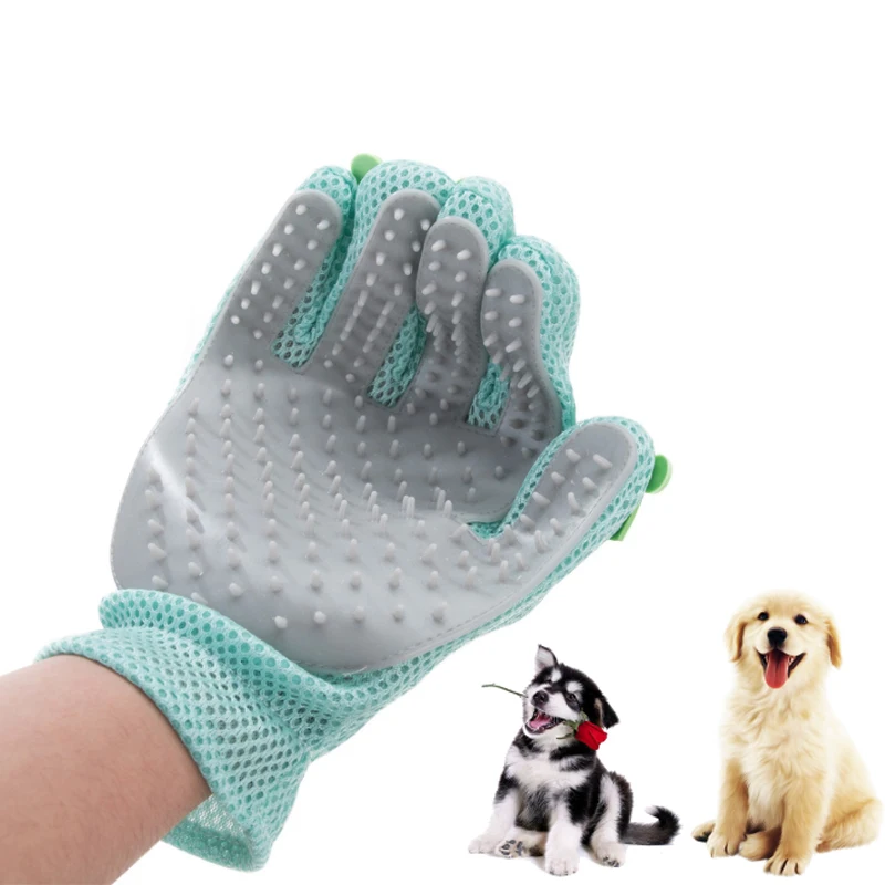Гребни силиконовая щетка для животных перчатка Deshedding нежная эффективная перчатка для ухода за домашними животными собачьи банные принадлежности для чистки кошек поводок-перчатка для собак расчески