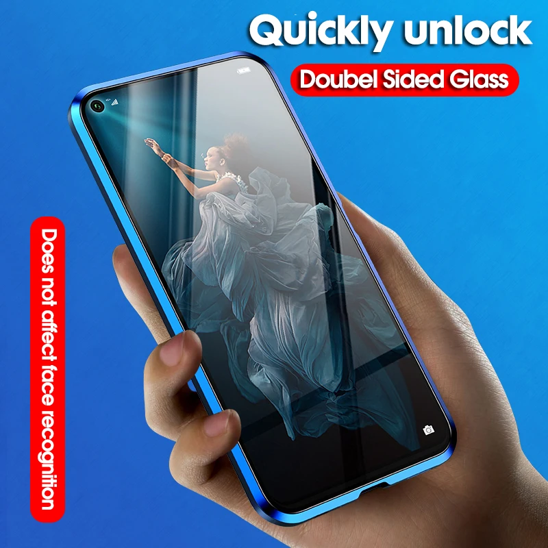 360 металлический чехол-футляр на магните для huawei P20 P30 mate 20 Pro mate 20x двойное закаленное стекло чехол Honor 8X 9X 20 Pro 20i чехлы чехол на для Хуавей П20 П30 Мейт 20 про Мейт 20x Хонор 8x 9x 20 про 20i