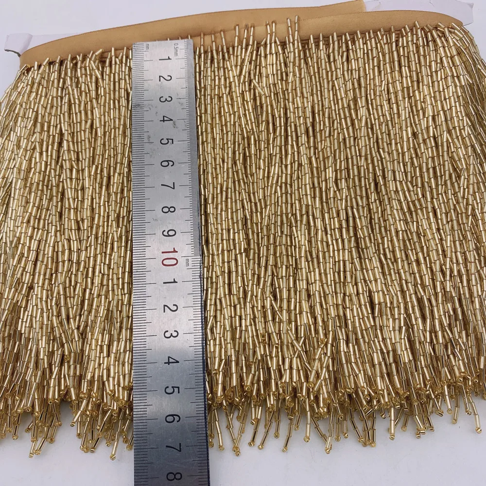 5Yards gold silver black 15cm Glass BLACK AB/BUGLE Seed Beaded Fringe Lamp  Costume Trim Crafts - AliExpress 15