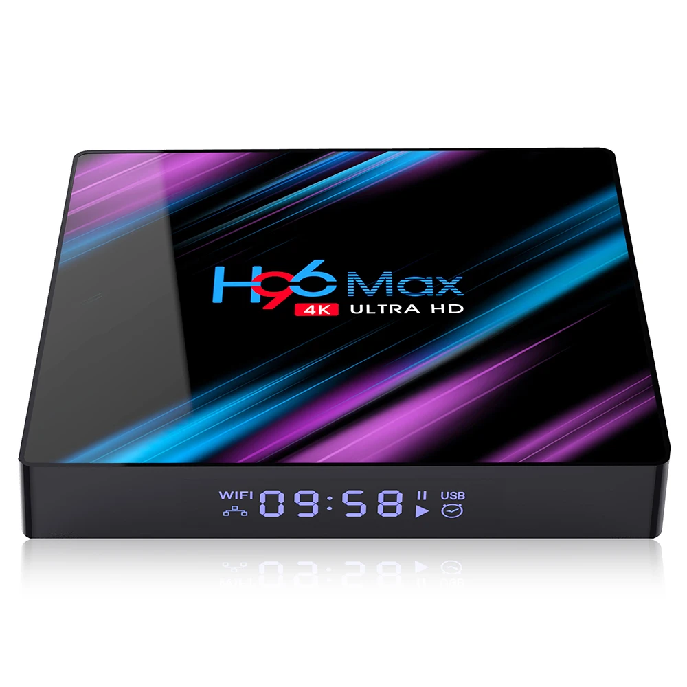 Android Tv box Google Play H96 MAX Rockchip 4G 16GB 32GB 64GB Android 9,0 tv-box WiFi Bluetooth 4,0 4K 3D Youtube телеприставка