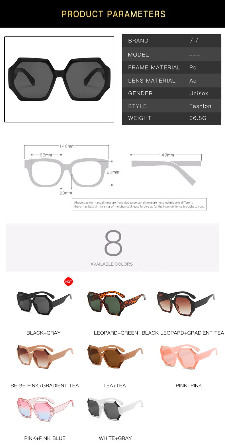 coach sunglasses Unique Polygonal Square Sunglasses Brand Designer Gradient Lenses Sunglasses For Woman Classic Retro Vintage Big Shades Lady round sunglasses women