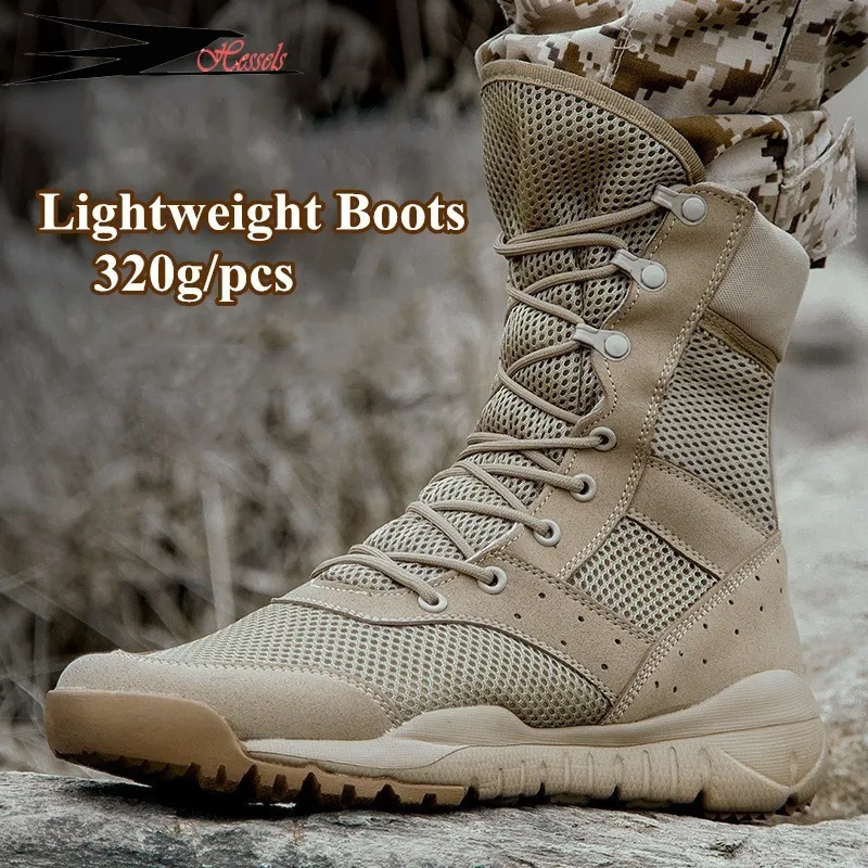 Hiking Shoes Combat Boots 35 48 Size Men Women Ultrallight Outdoor Climbing Tactical Training Summer Breathable Mesh Desert