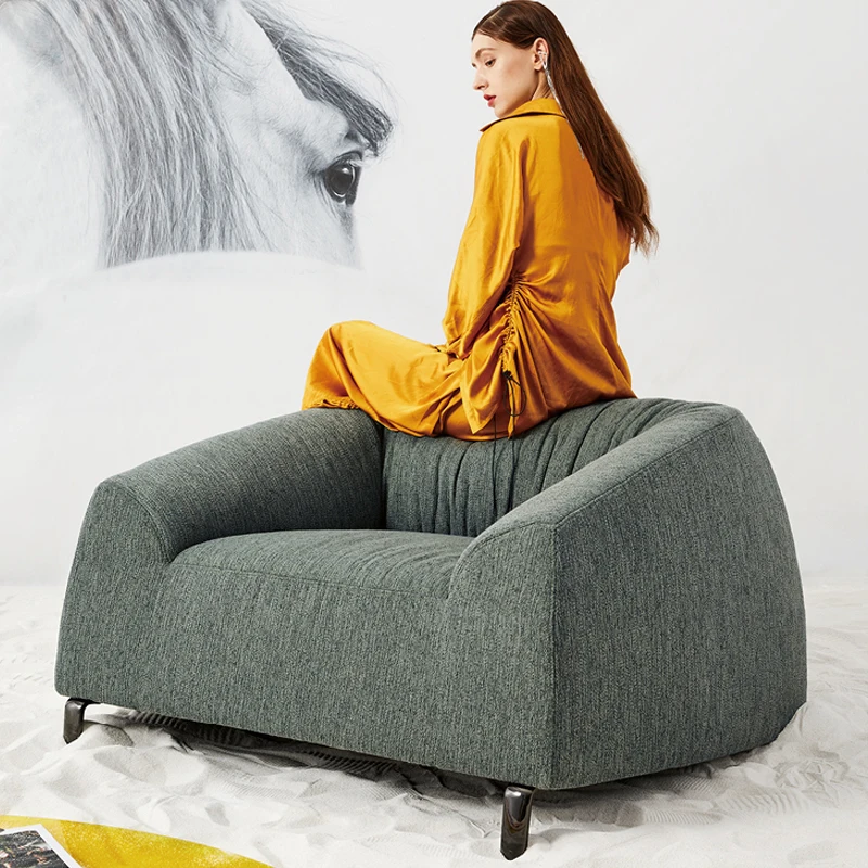 One seater sofa Салон Красоты диван дизайн итальянский стиль ткань диван - Цвет: One seater sofa