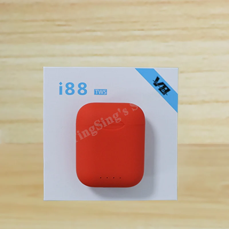 Красный Новинка I88 TWS Беспроводные стерео Bluetooth 5,0 гарнитуры лучше, чем I10 I11 I13 I12 TWS для всех смартфонов - Цвет: Красный