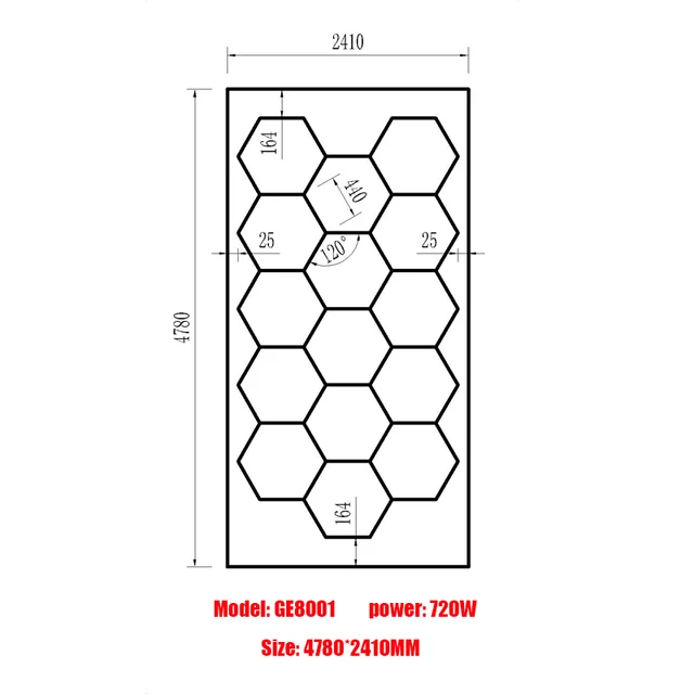 Lumière LED Hexagonale 8 pcs, Garage, Vente au détail, Atelier, Détail de  voiture, Vente au détail, Moderne, Éclairage Hexagon, 315W - Cdiscount  Maison