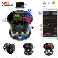 Color APP battery tester electronic load 18650 capacity monitor indicator discharge charge usb meter DC 12v power supply checker 1