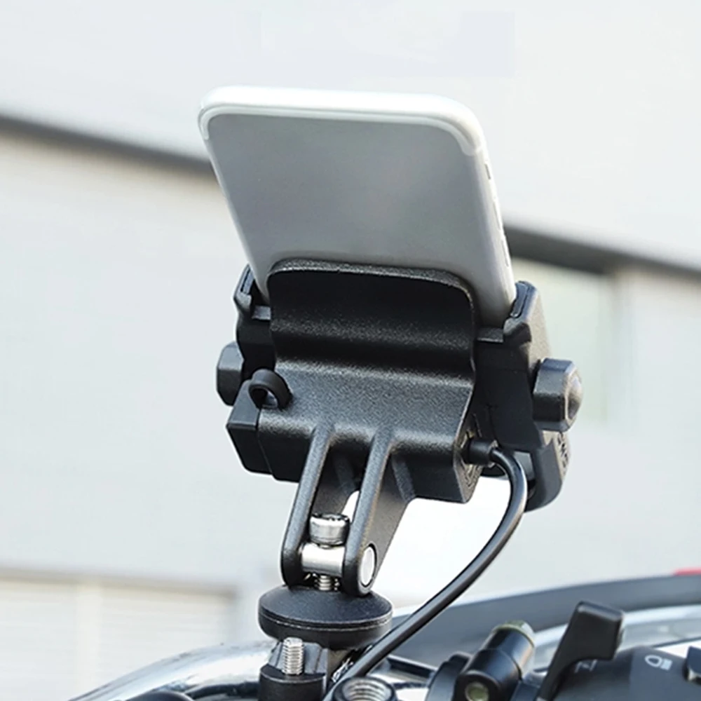 

Fashion CNC Aluminum Motorcycle Handlebar Bracket Modified 4-6.5 Inch Phone Holder 360 Horizontal Rotation Cool Styling