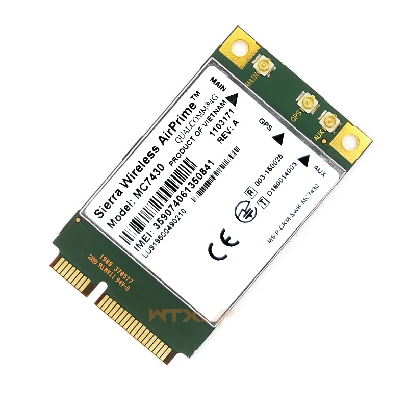 MC7430 LTE 4G Module FDD-LTE TDD-LTE CAT6 HSPA+ GNSS WWAN Card mini pci-e USB 3.0 MBIM interface 4G Card modem