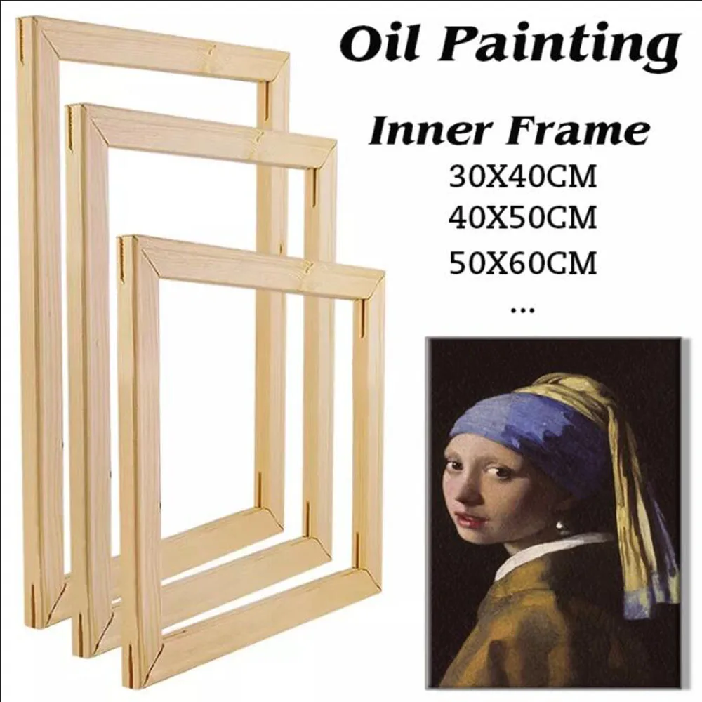 Wooden Diy Picture Frame Kit For Canvas Stretching With Mortise And