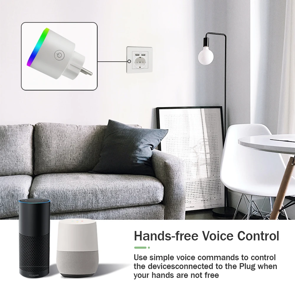 WiFi Smart Wireless Plug EU US UK Adaptor Remote Voice Control Power Energy  Monitor Outlet Timer Socket for Alexa Google Home - AliExpress