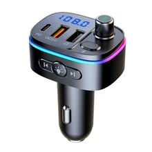 FM Transmitter Bluetooth Car MP3 Player FM Modulator PD/QC3.0 Fast Charger Car Radio Adapter Wireless Transmitter for Vehicle