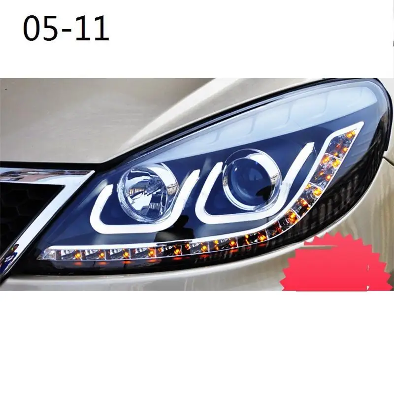 Para авто Drl внешний Cob боковой указатель поворота Automovil светодиодные фары автомобиля фары в сборе 08 09 10 11 для Volkswagen Lavida