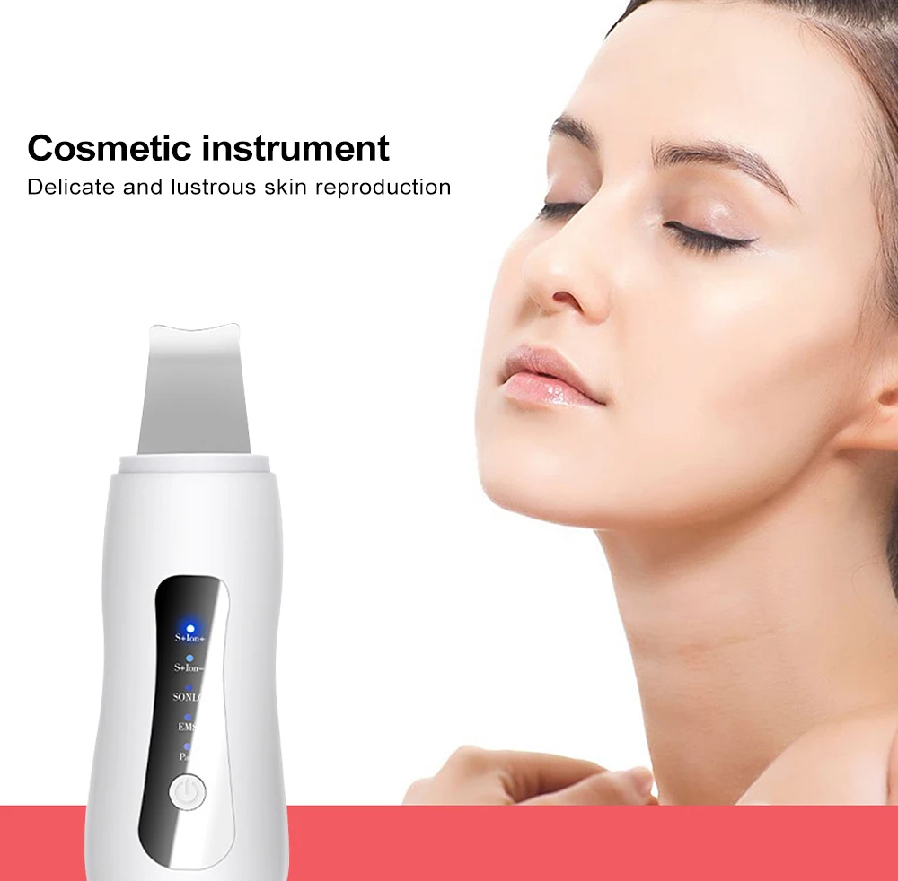 

Ultrasonic Deep Face Cleaning Machine Skin Scrubber Remove Dirt Blackhead Reduce Wrinkles and spots Facial Whitening Lifting