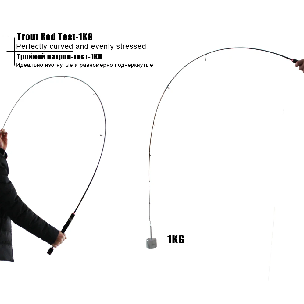 RoseWood Hot Winter Fishing Trout Casting Rod& Reel Combo(2 Piece) 6' Length Fast Action Portable Carbon Fishing Pole Kits