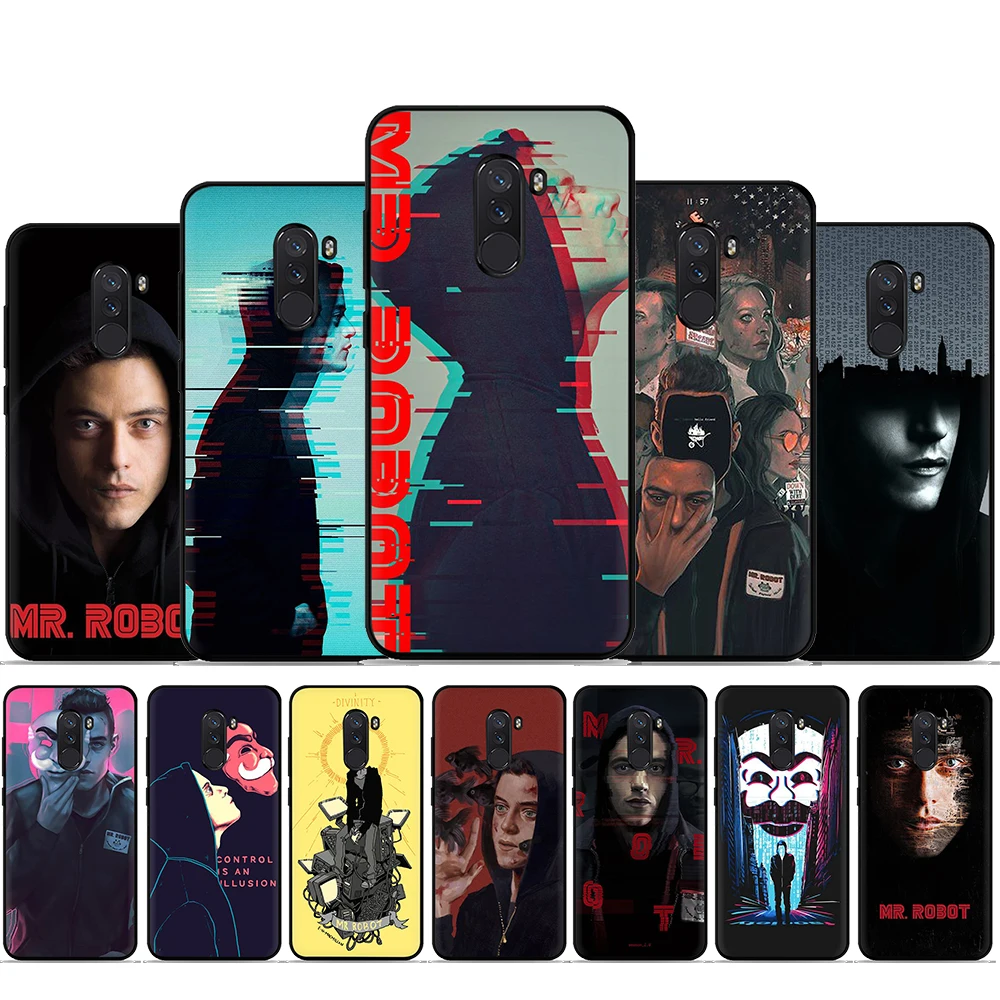 Силиконовый чехол Mr Robot для телефона Xiaomi 6 8 9 SE 9T 10 Pro Lite A1 A2 A3 CC9e F1 Mix 2X Max 3 | Мобильные