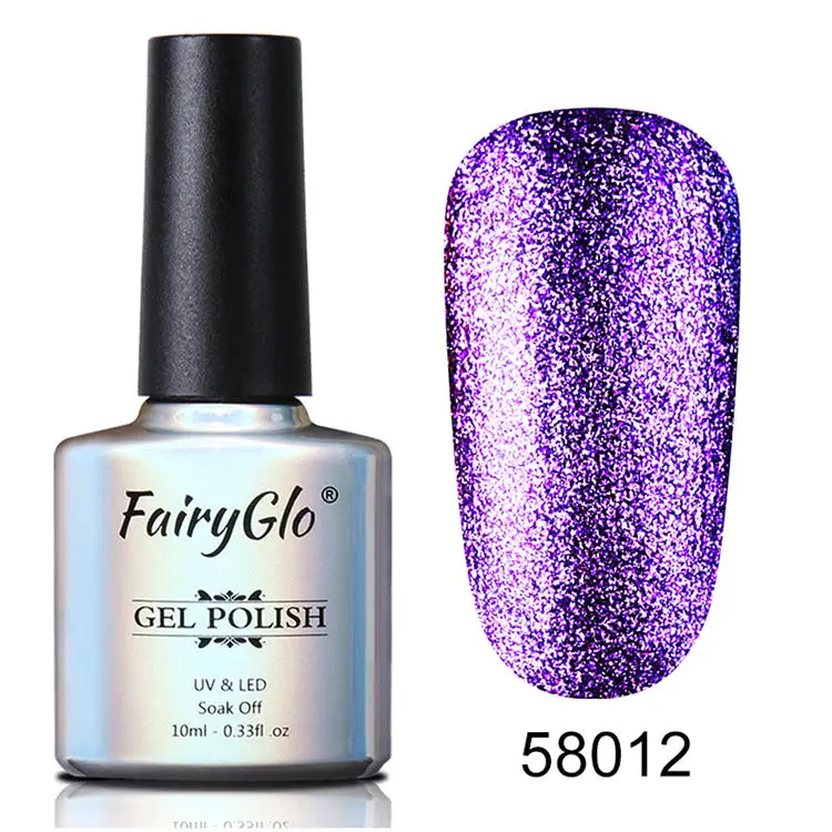 BJJ58012 FairyGlo 10 мл Гель-лак с блестками Гибридный лак для маникюра ногтей, полустойкое к полу Перманентный лак для ногтей УФ Гель-лак био-Гели Soak Off Nail Art Эмаль - Цвет: BJJ58012